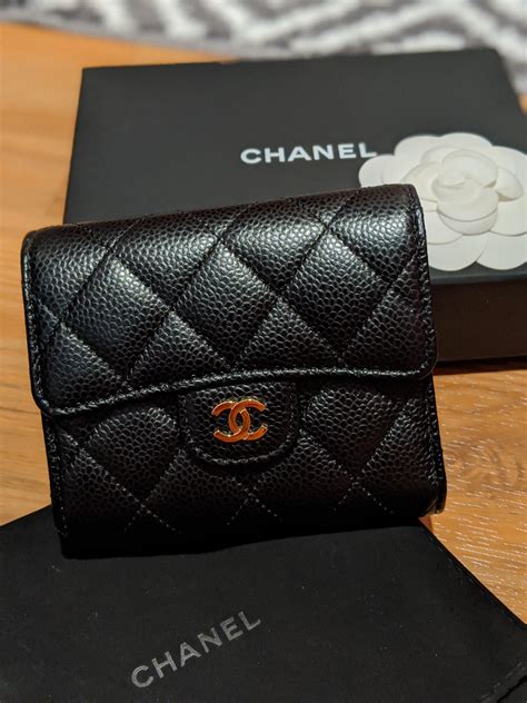 chanel classic small flap wallet black|chanel flap wallet price.